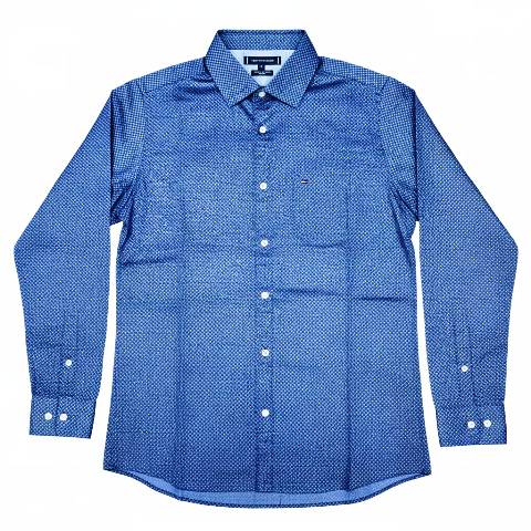 TOMMY H. F/S Shirt (Deep blue)
